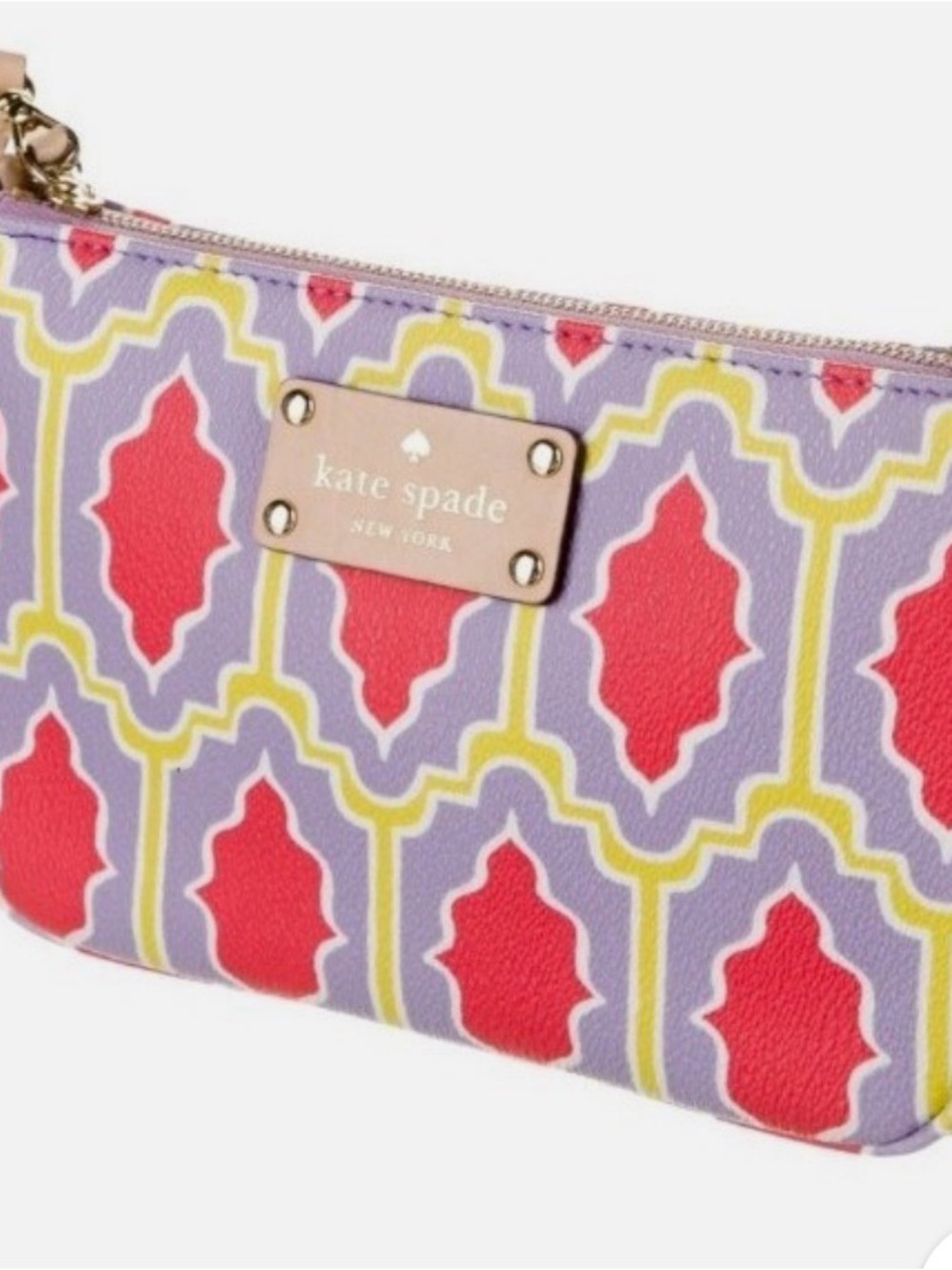 kate spade Purple, Coral & Yellow Patterned Wristlet - Picture 2 of 5